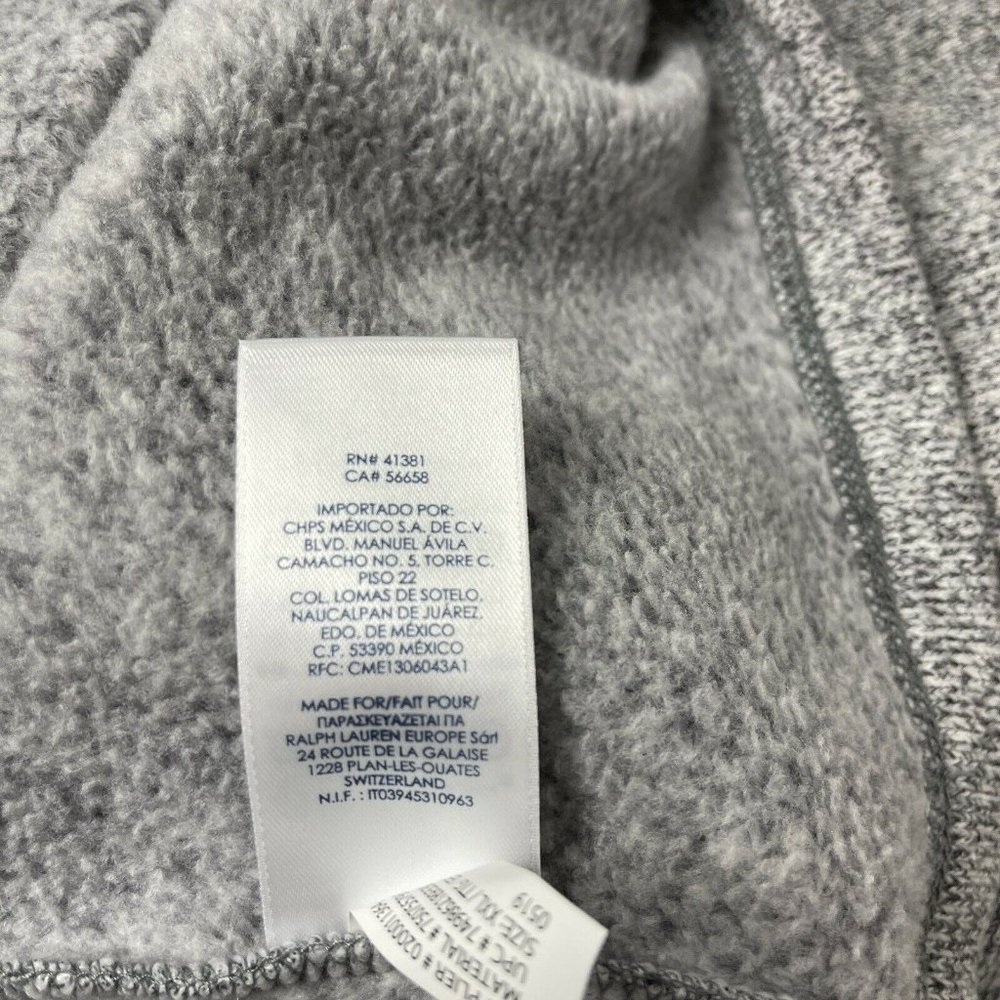 Chaps Men's Gray Heather 1/4 Zip Fleece Pullover NWT Size XXL - Picture 7 of 7